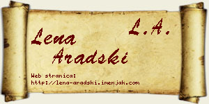 Lena Aradski vizit kartica
